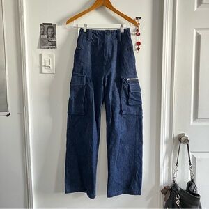 Denim Cargo Pants